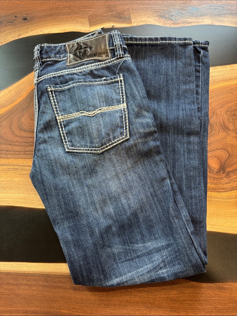 Rock & Roll denim Men’s Dark Blue Denim Jeans